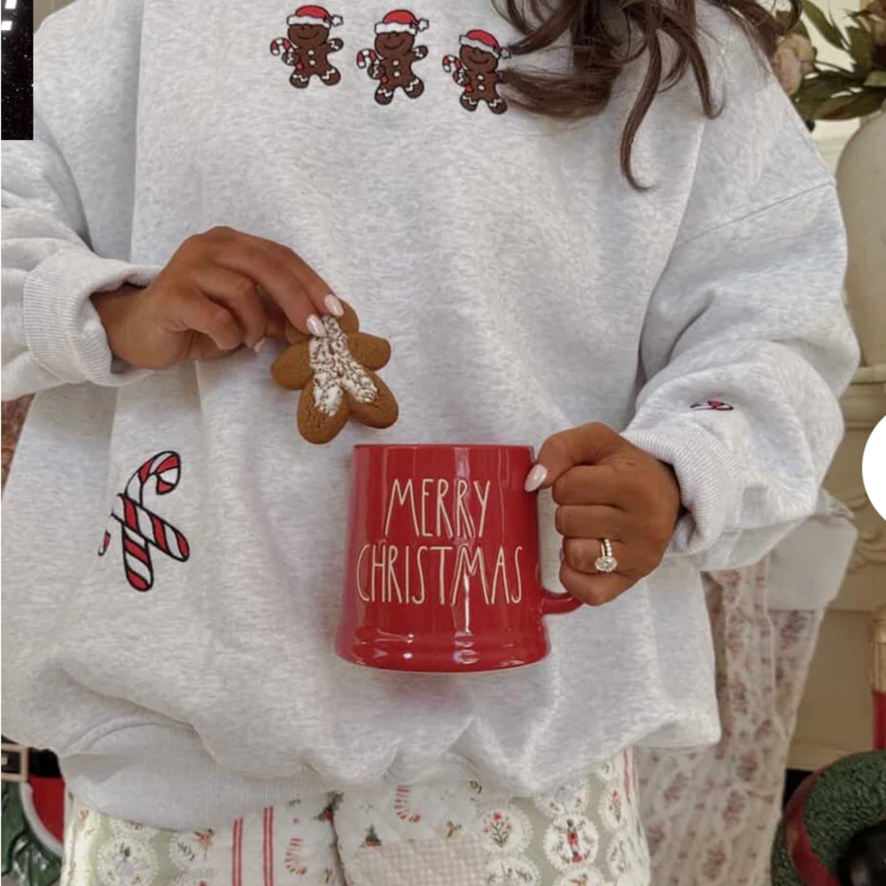Sunkissed Coconut Gingerbread Cookies Graphic Sweatshirt Pearl Grey - Picture 2 of 4